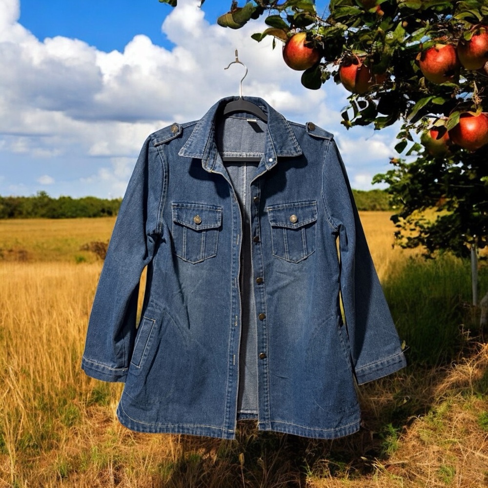 Blue Denim Jean Jacket, Fits Size Small